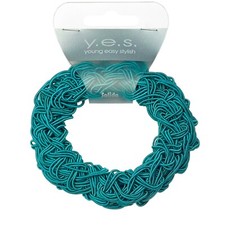 schönes Haargummi Zopfgummi Scrunchie Haarbinder türkis Ø außen ca. 9 cm SOLIDA