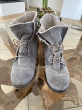 Stiefeletten Boots Post Xchange Leder Gr. 38 Grau Used Look