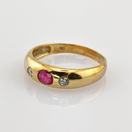 Goldring mit rubin - goldring,