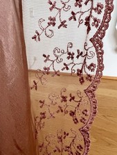 Seiden Stola Tuch mit Spitze rosé 260x160x160 cm 