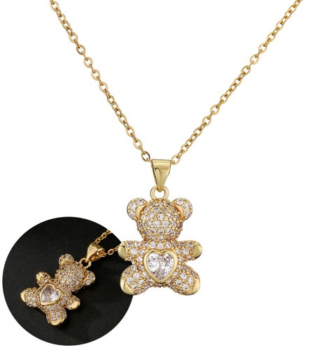 Halskette gold teddy - -,