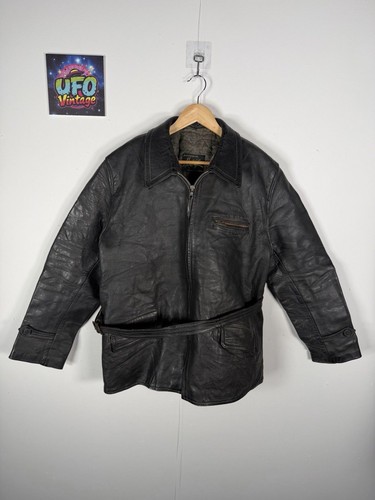 Vintage french leather belted - vintage,