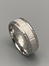 Ring Edelstahl 8mm breit Damen Herren Größe 16 bis 23