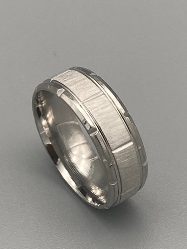 Ring edelstahl 8mm breit - breit, damen
