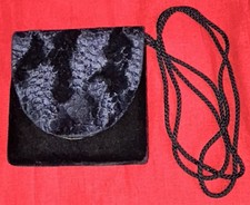 Abendtasche samt schwarz klein - schwarz,