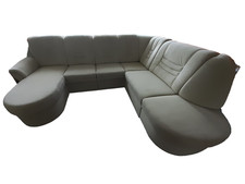 Wohnzimmer Couch U-Form, lindgrün, mit Staukasten, 2,75 m breit x 2,25 m lang,