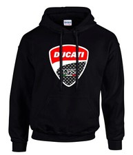 Ducati Scooter Biker Logo Schwarze Hoodies Kapuzenpullover -3693 -SW