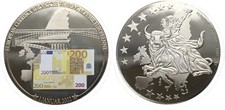 Medaille - Europäische Währung 01.01.2002 - 200 Euro European Currency - Kapsel