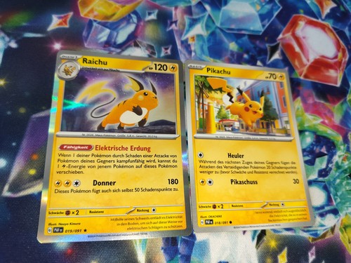 Pokemon raichu pikachu - pikachu, 019/091
