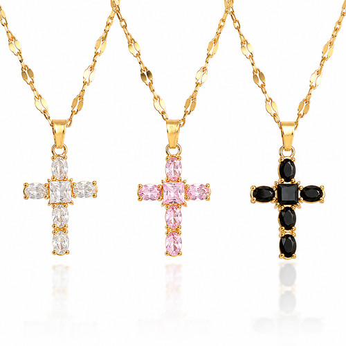Halskette gold kreuz - halskette,