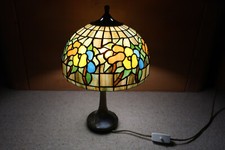 Tiffany Stil Tischlampe Tischleuchte 70er Jahre Goldkant Wuppertal Deutschland