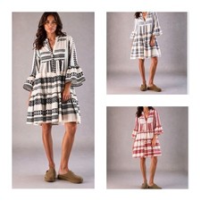 Kleid boho leinen 38 - 34,