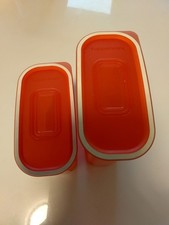 TUPPERWARE TUPPER QUADRO Set 3 Teile VORRATSBEHÄLTER 2 x 1250/1700ml rot neu