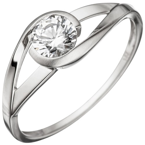 Damen ring 333 weißgold - ring, 8