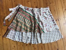 ☀️ EARTHBOUND ☀️ femininer Wickelrock - Wenderock - sehr hochwertig - 100% Seide