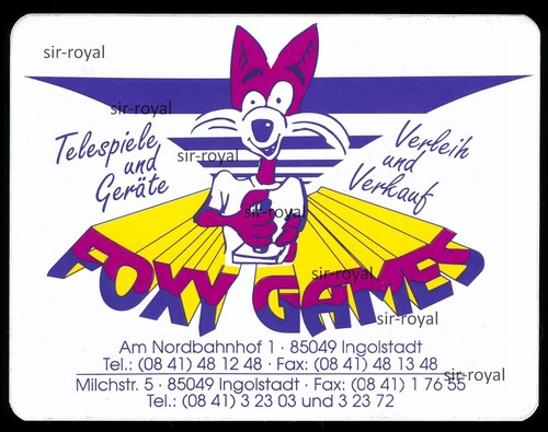 Werbe aufkleber foxy games - aufkleber,