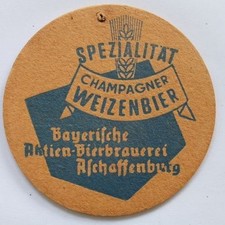 Bierdeckel - Bayerische Aktien-Bierbrauerei Aschaffenburg BABA