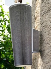 Eglo Riga LED Wand Außen Leuchte Lampe Edelstahl Schwarz, 2x LED z.B. Oben/Unten