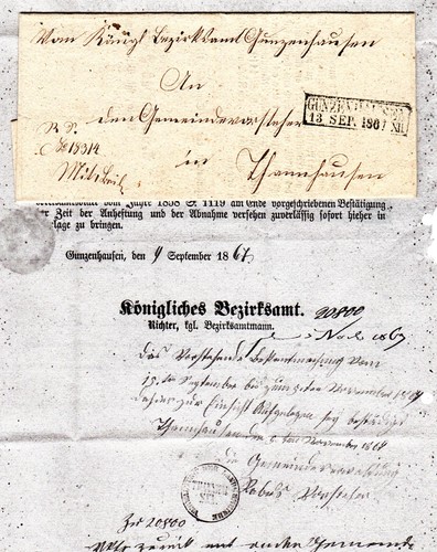 Bayern 1867 gunzenhausen - bayern, 1867,