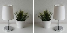 2x Tischlampe Lampe Nachttisch Bett Leuchte Fensterbank Nachttischlampe SET Mess