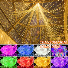 Lichterkette Außen& Innen Strom 100-2000 LED Weihnachtsbaum Weihnachten Balkon