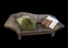 Brühl und Sippold Ledersofa Sofa Couch Designcouch Patina Braun Leder Space Age