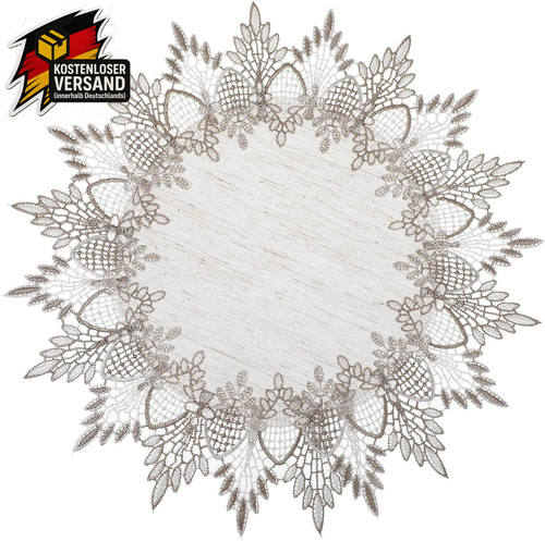 Runde leinen tischdecke - runde, 41cm