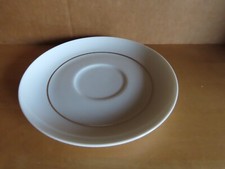 Untertasse Unterteller weiß mit Silberstreifen/ Platin Thomas Lanzette