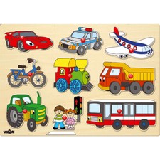 HOLZ STECKPUZZLE FAHRZEUGE KINDER # Holzspielzeug Kleinkinder Holzpuzzle Puzzle