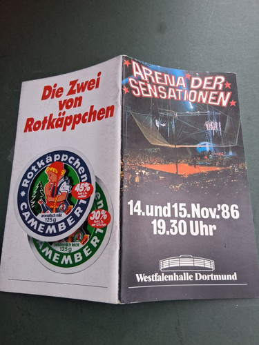 1986 dortmund programm arena - dortmund,