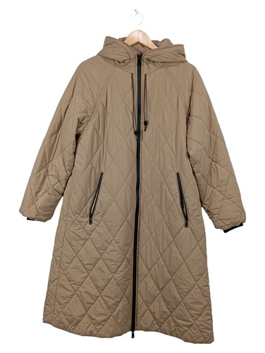 Zara steppmantel beige kapuze - beige,