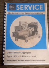 NVA VEM 15 kvA  NOTSTROMAGGREGAT MIT MULTICAR MOTOR TYP 6-3521
