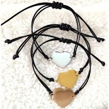 Armband mit Edelstahl Herz, inklusive Wunsch Gravur, Valentinstag Geschenk