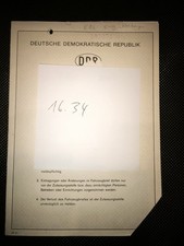 Ddr anhänger kfz brief - ddr,