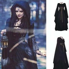 Renaissance Damen Kostüm Mittelalter Gothic Hexe Cosplay Halloween Neu