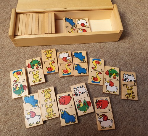 Domino holzsteine niedliches - -,