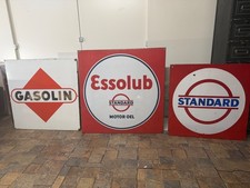 3 große Emailschilder.....GASOLIN ESSOLUB STANDARD....nur Abholung
