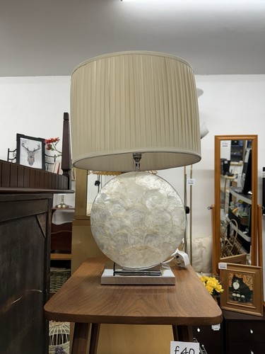 Moderne tischlampe perlmutt - tischlampe,