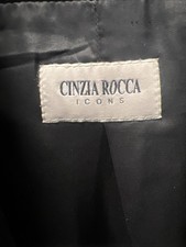 Original Cinzia Rocca Icons Jacke Kurzmantel Winter 46 schwarz Wolle edel warm
