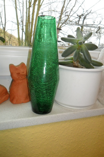 Glasvase klein grün - glasvase,, klein,