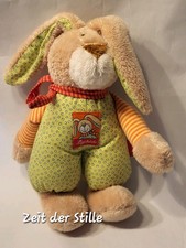 SIGIKID Hase WOMBEL BOMBEL beige grün Plüsch Halstuch  Stofftier Kuschel 23 cm 