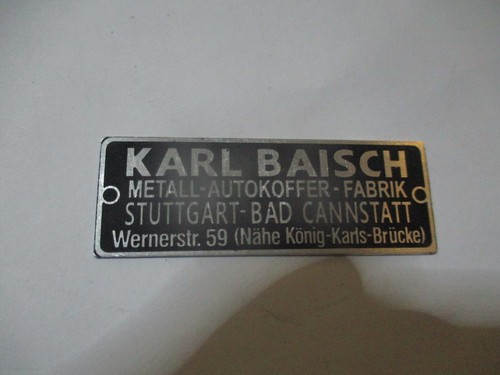 Typenschild schild karl - schild, baisch