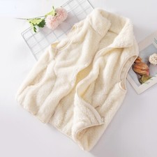 Damen Kunstpelz Weste Koralle