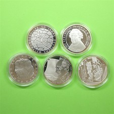 BRD 2012 5x 10 Euro Silber-Gedenkmünzen in Kapseln PP Spiegelglanz