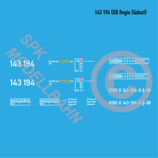 143 194 (DB Regio Südost) DB AG BR 143 H0-Decals E-Lok Epoche 6