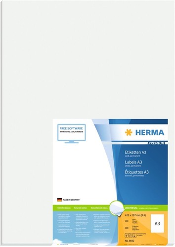 Etiketten premium weiß - a3-etiketten, premium,
