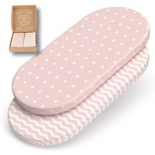 2er Set Spannbettlaken rosa