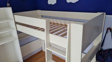 Hoppekids Steens Kinder Hochbett 90x200 cm weiß: