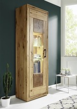 Vitrine Schrank Wildeiche
