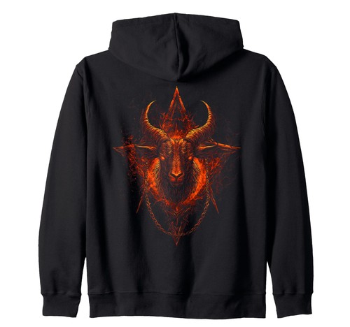 Gothic kapuzenjacke baphomet - gothic,